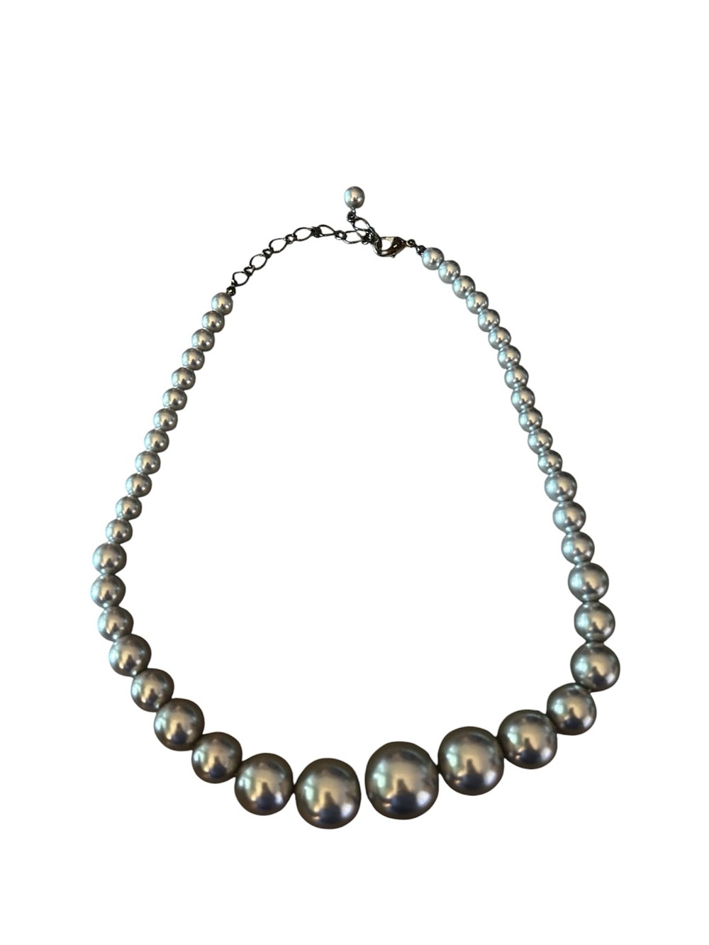 Classic Gray Pearl Graduated Necklace - Women Jewelry